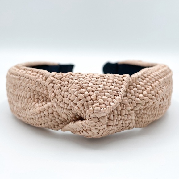 Set of 2 Straw Knot Headbands - Picture 5 of 7